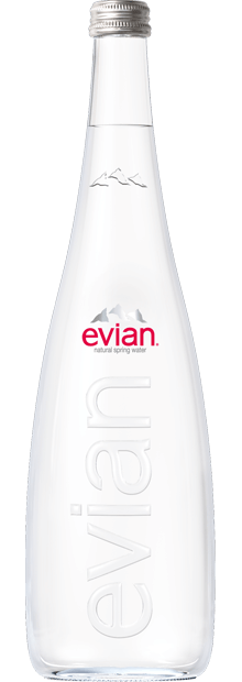 Evian 750ml chai thủy tinh (thùng / 12 chai)