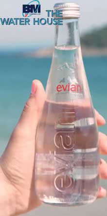 Evian 330ml chai thủy tinh (thùng / 20 chai)