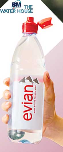 Evian chai nhựa 750ml nắp thể thao (thùng / 12 chai)