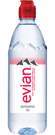 Evian chai nhựa 750ml nắp thể thao (thùng / 12 chai)